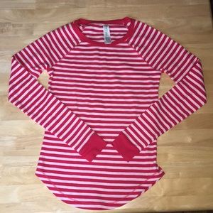 Small Forever21 PJ Striped Long Sleeve Waffe Tee